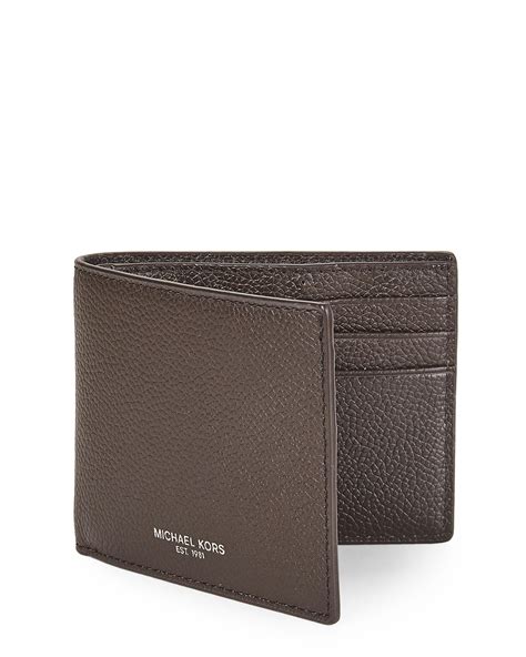 michael kors mens wallet brown|michael kors wallet brown leather.